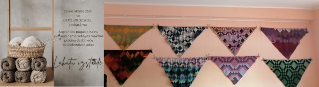 Sundiņrakstā adīto lakatu izstāde